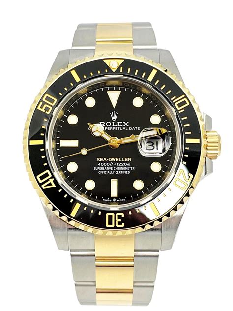 rolex two tone sea dweller 43mm|rolex sea dweller 43 dimensions.